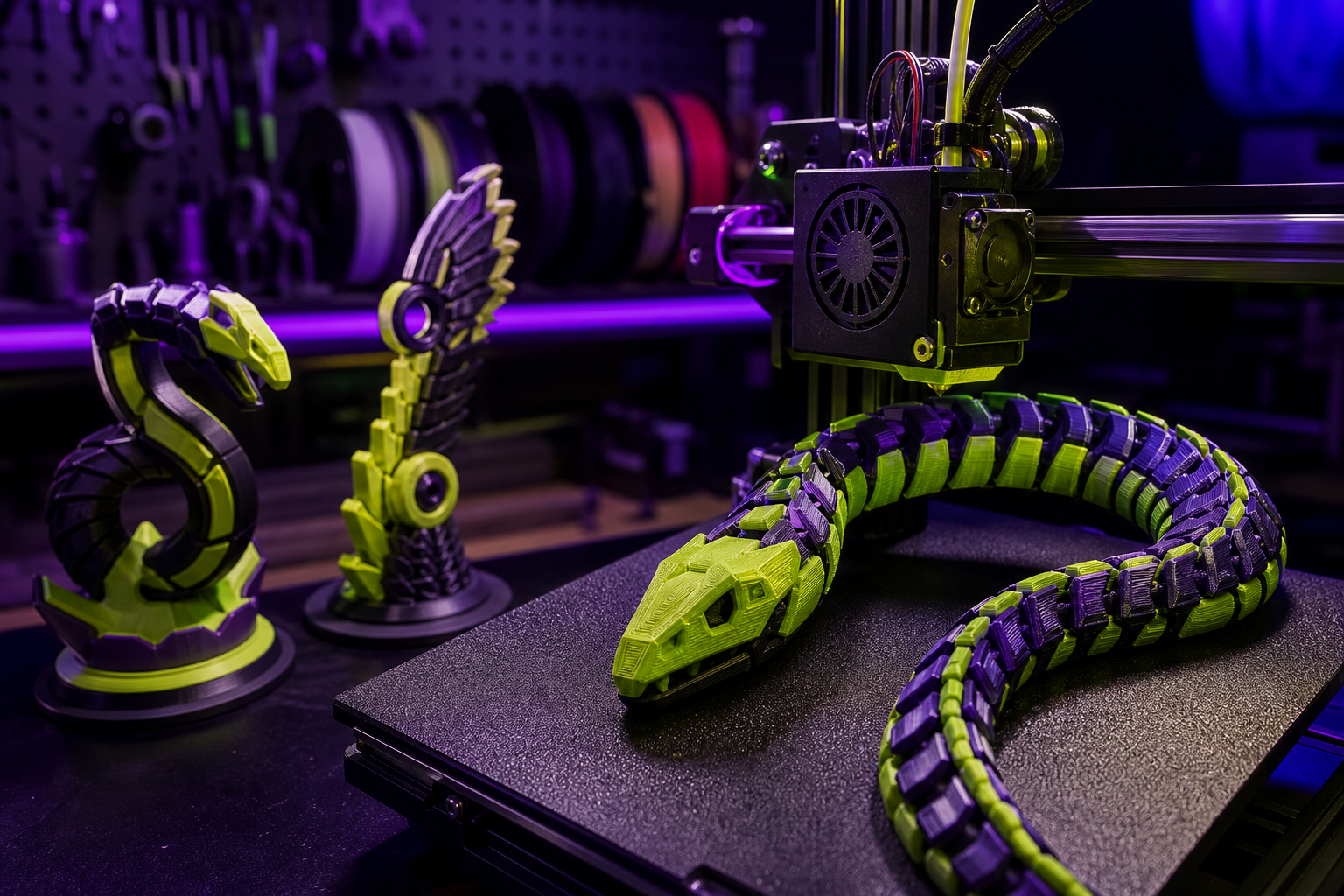 Desktop 3D printer producing a custom part